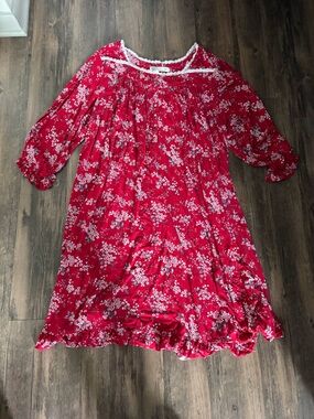 Eileen West Red Night Gown 1X